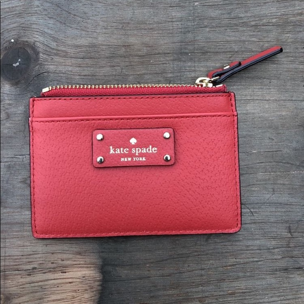 Red Kate Spade card holder